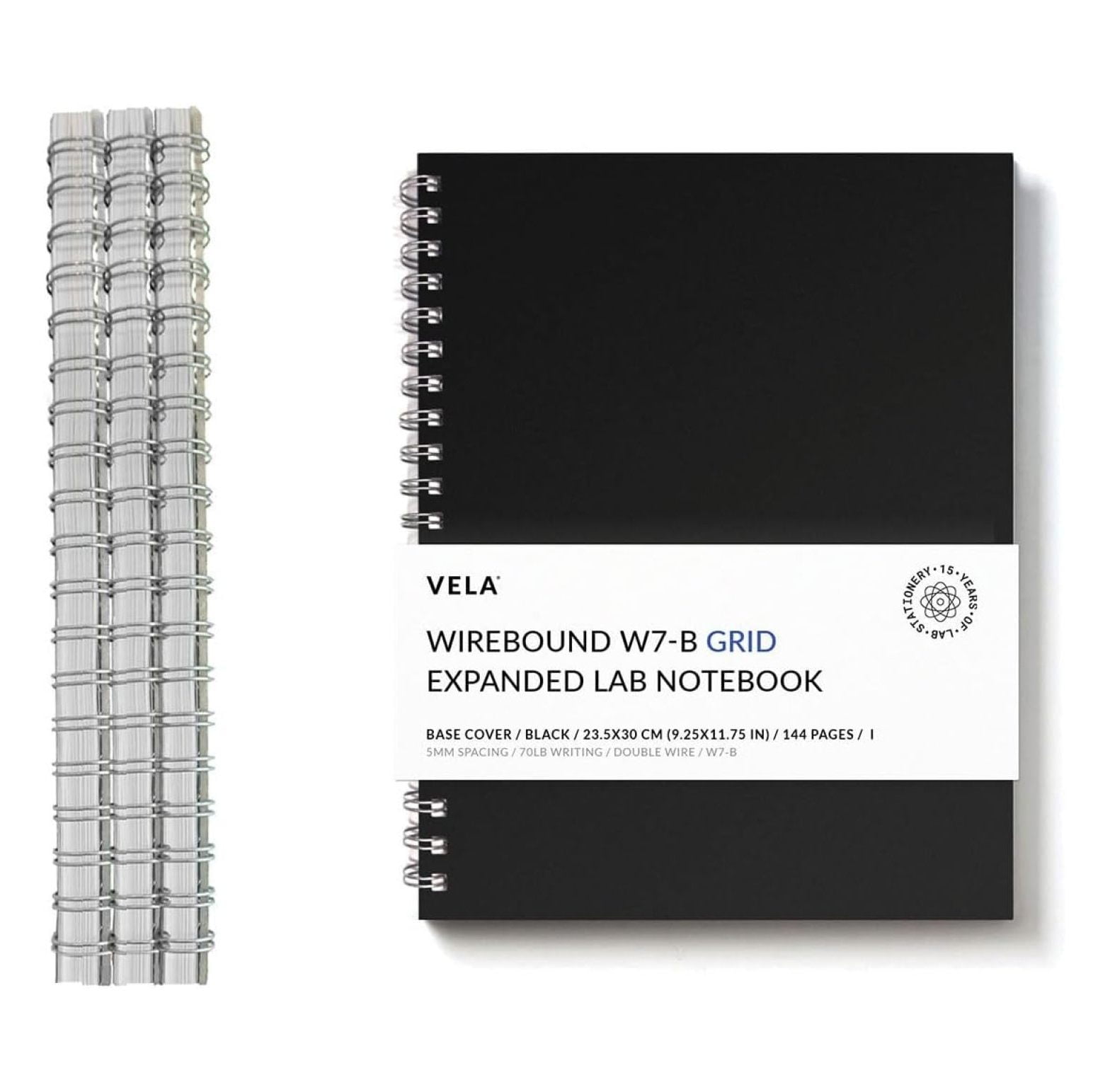 W7 Expanded Wirebound Lab Notebook, 9.25 x 11.75 in (23.5 x 30 cm), 144 ...