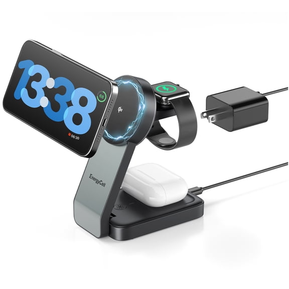 3 in 1 Wireless Charger, 15W Fast Magnetic Charging Station for iPhone 17 16e 15 14 13 12 Pro Max, for iWatch 11 10 9 8 7 6 5 4 3 AirPod 2 3 4 Pro