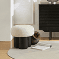 thumbnail image 1 of W8017-1 - White Lamb Wool Seat with Barrel PVC Pipe & Black Ash Willow, 1 of 9