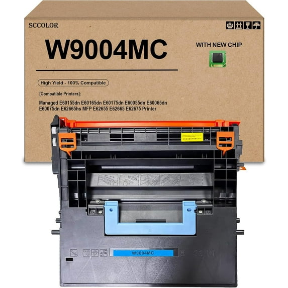 W9004MC Toner Cartridge(Black,Extra High Yield-1 Packs) with New Chip Replacement for Managed E60065x E60075dn E60075x MFP E62575z E62555 E62565h E62565hs E62565 E62555dn Printer
