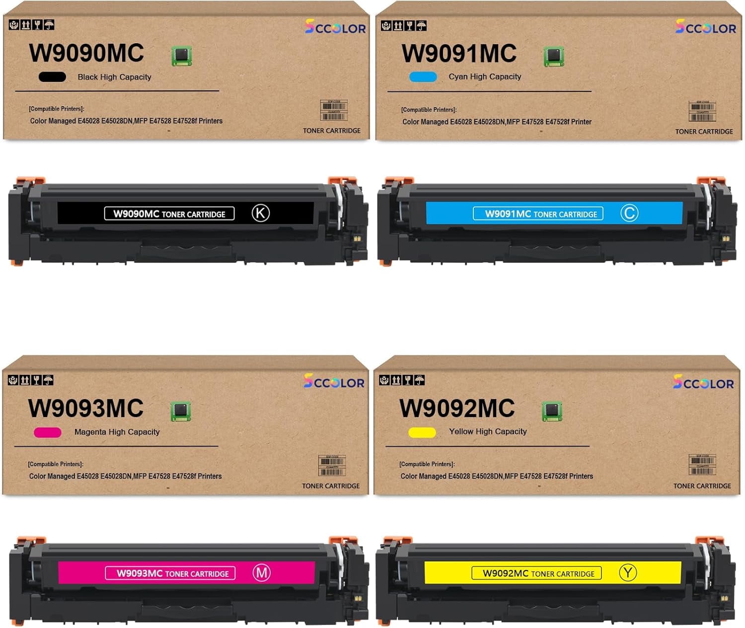 Higher Level Ink W9090MC Toner Cartridge High Capacity Compatible for W9090MC W9091MC ...