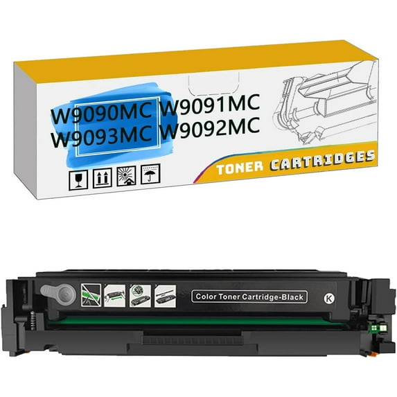 W9090MC W9091MC W9093MC W9092MC Toner Cartridge, Compatible for HP Color Laserjet Managed E45028dn MFP E47528f Printers【High Print Volume with Chip】