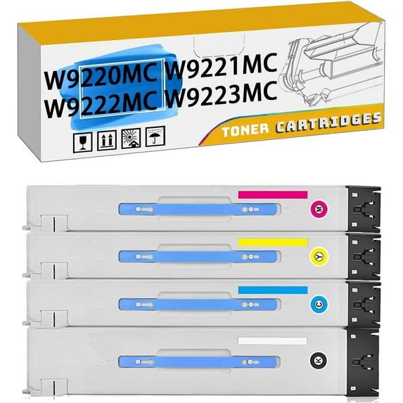 W9220MC W9221MC W9223MC W9222MC Toner Cartridge, Compatible for HP Color Laserjet Managed E78228dn E78228dn Printers【High Print Volume with Chip】