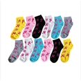thumbnail image 1 of WA - 12 Pairs Womens Colorful Ribbon Assorted Styles Low Cut Ankle Socks Cotton Size 9-11, 1 of 7
