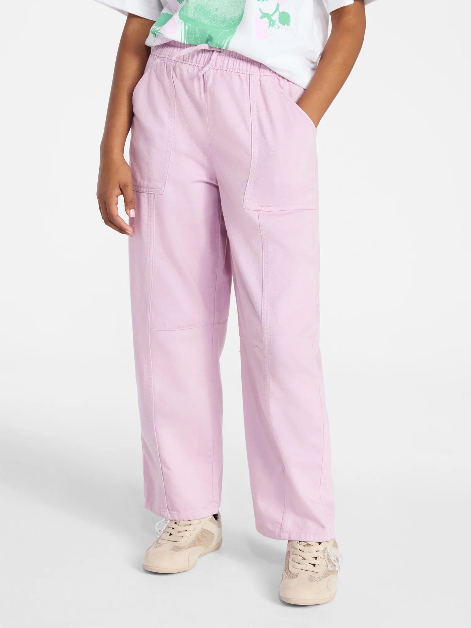Weekend Academy Girls Barrel Leg Pants, Sizes 5-18