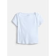 thumbnail image 1 of Weekend Academy Girls Boat Neck Tee with Short Sleeves, Sizes 4-18, 1 of 3