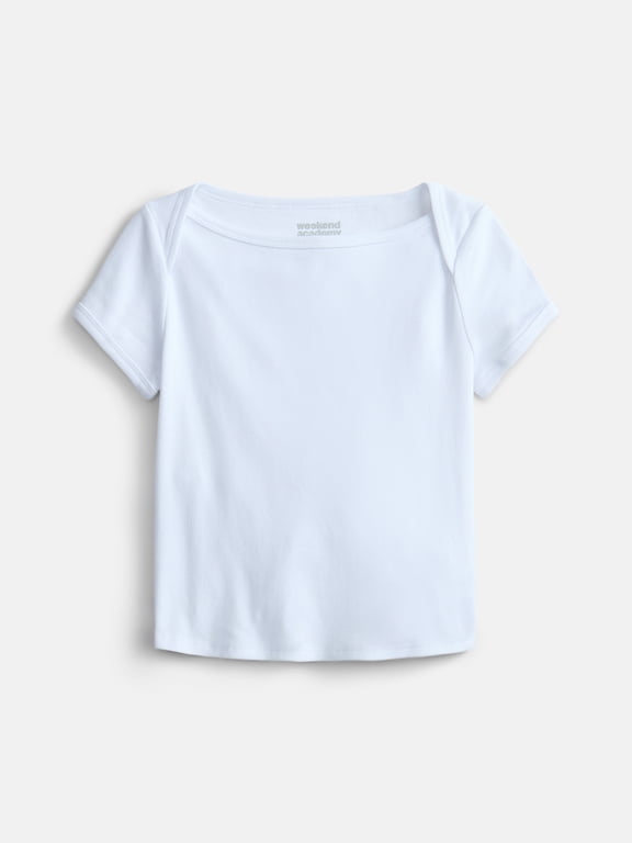 Girls Boat Neck Tee, Sizes 4-18