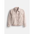 thumbnail image 1 of Weekend Academy Boys Washed Boxy Cotton Shacket with Long Sleeves, Sizes XS-XXL, 1 of 3