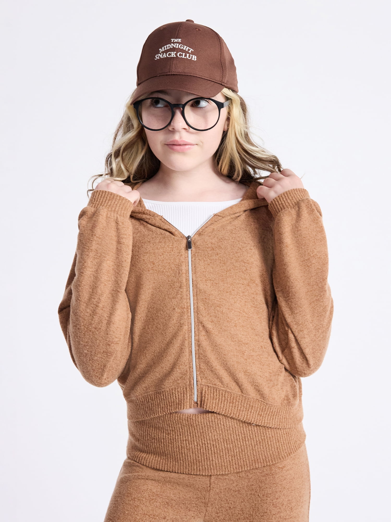 Weekend Academy Girls Cozy Full Zip Hoodie, Sizes 4-18