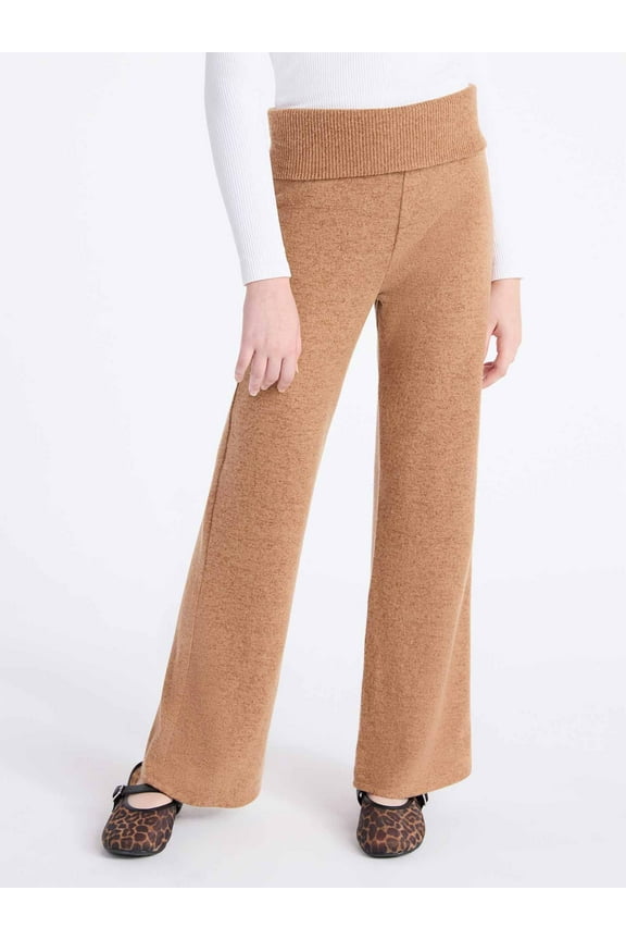 Girls Cozy Foldover Waist Flare Pants, Sizes 4-18