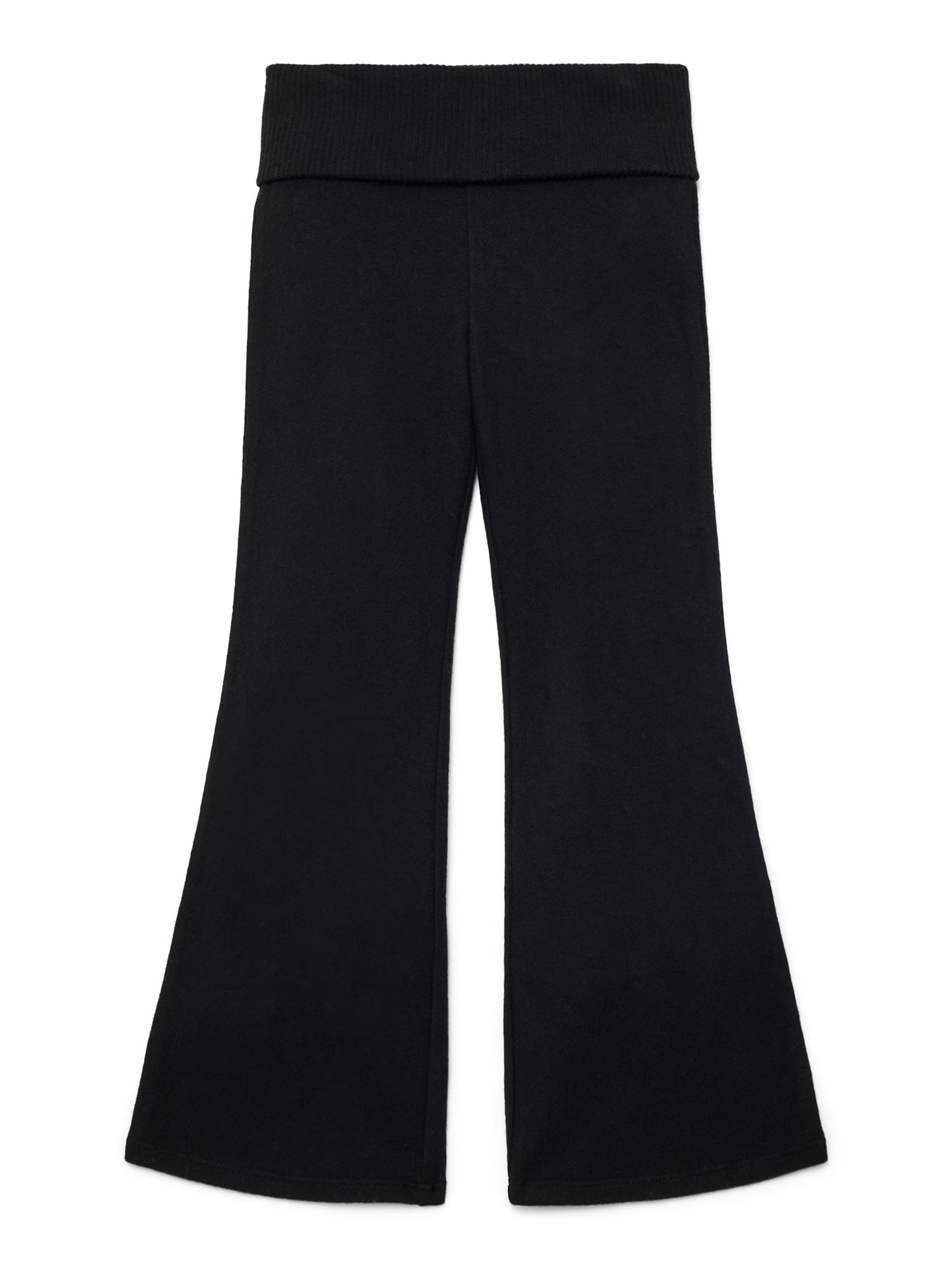 Weekend Academy Girls Cozy Foldover Waist Flare Pants, Sizes 4-18