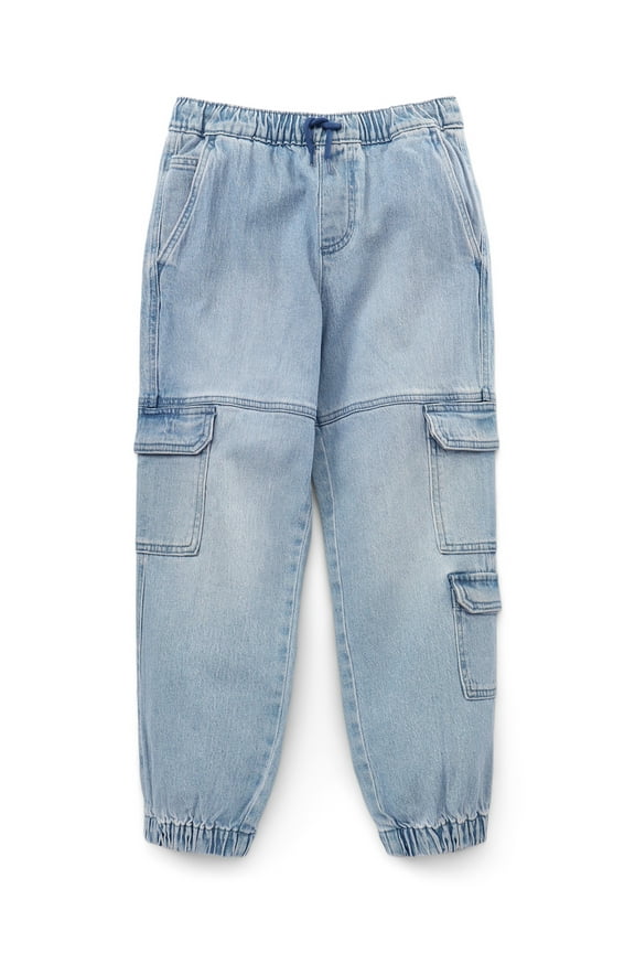 Boys Denim Cargo Jogger Pants, Sizes 4-18