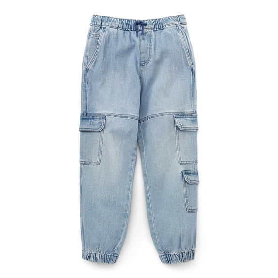 Weekend Academy Boys Denim Cargo Jogger Pants, Sizes 4-18