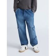 WEEKEND ACADEMY Boys Denim Cargo Jogger Pants, Sizes 4-18