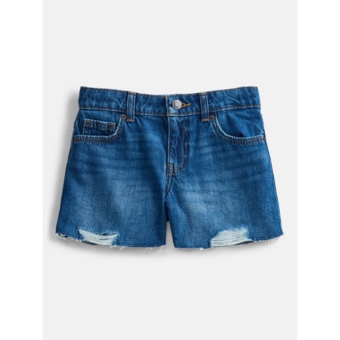 Girls Denim Cutoff Shorts, Sizes 4-18