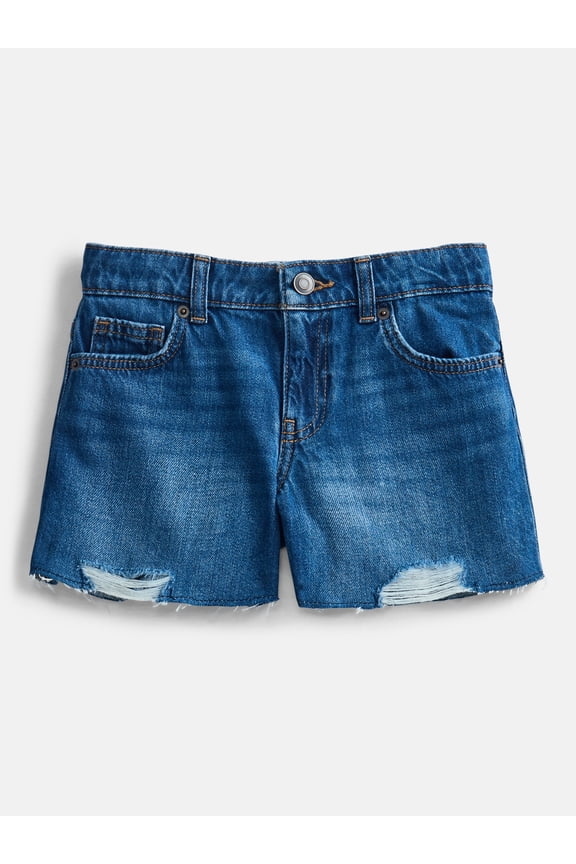 Girls Denim Cutoff Shorts, Sizes 4-18