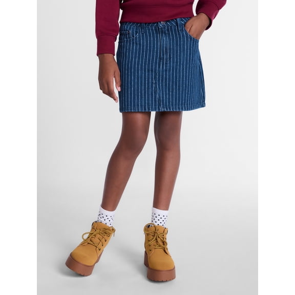 Weekend Academy Girls Striped Denim Skirt, Sizes 4-18