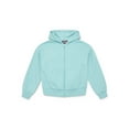 thumbnail image 1 of Weekend Academy Girls Hooded Full Zip Fleece Jacket, Sizes 4-18, 1 of 3