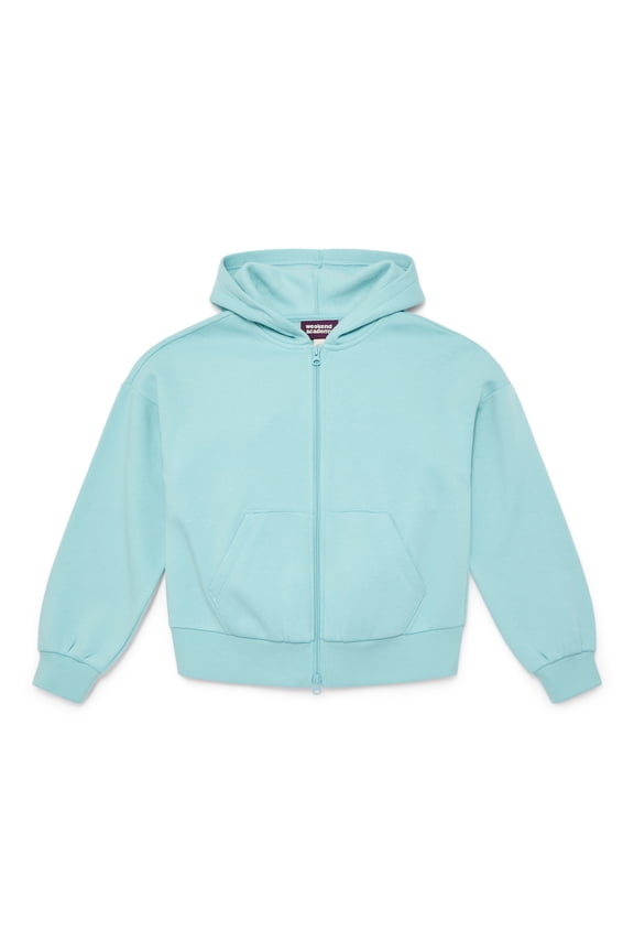 Girls Hooded Full Zip Fleece Jacket, Sizes 4-18