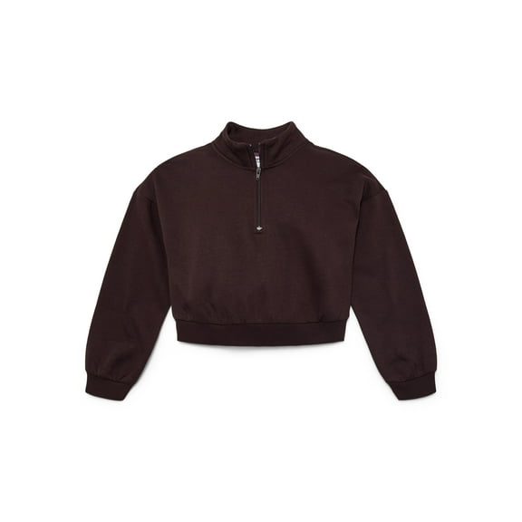 Weekend Academy Girls Fleece Quarter Zip Sweatshirt, Sizes 4-18