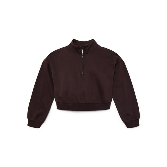 Weekend Academy Girls Fleece Quarter Zip Sweatshirt, Sizes 4-18