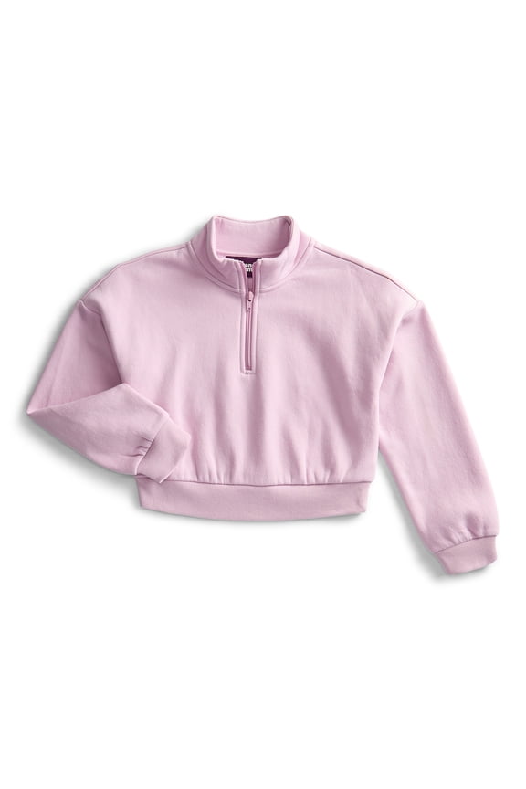 Girls Fleece Quarter Zip Sweater, Sizes 4-18
