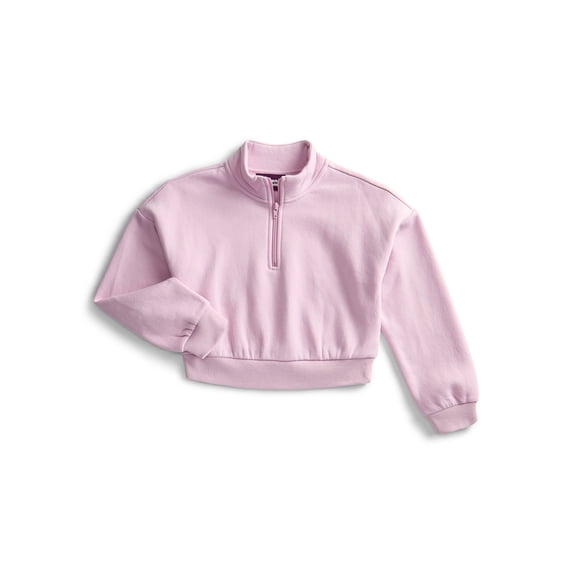 Weekend Academy Girls Fleece Quarter Zip Sweater, Sizes 4-18
