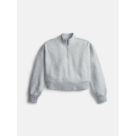 Weekend Academy Girls Fleece Quarter Zip Sweater, Sizes 4-18