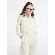 WEEKEND ACADEMY Girls Fleece Quarter Zip Sweatshirt, Sizes 4-18