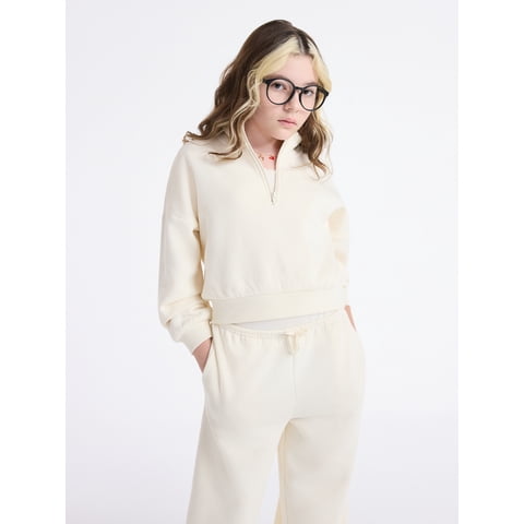 Weekend Academy Girls Fleece Quarter Zip Sweatshirt, Sizes 4-18