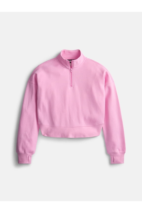 Girls Fleece Quarter Zip Sweater, Sizes 4-18