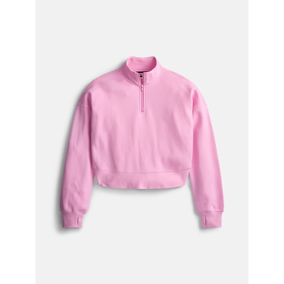 Weekend Academy Girls Fleece Quarter Zip Sweater, Sizes 4-18