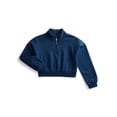 thumbnail image 1 of Weekend Academy Girls Fleece Quarter Zip Sweater, Sizes 4-18, 1 of 3