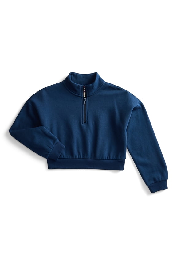 Girls Fleece Quarter Zip Sweater, Sizes 4-18