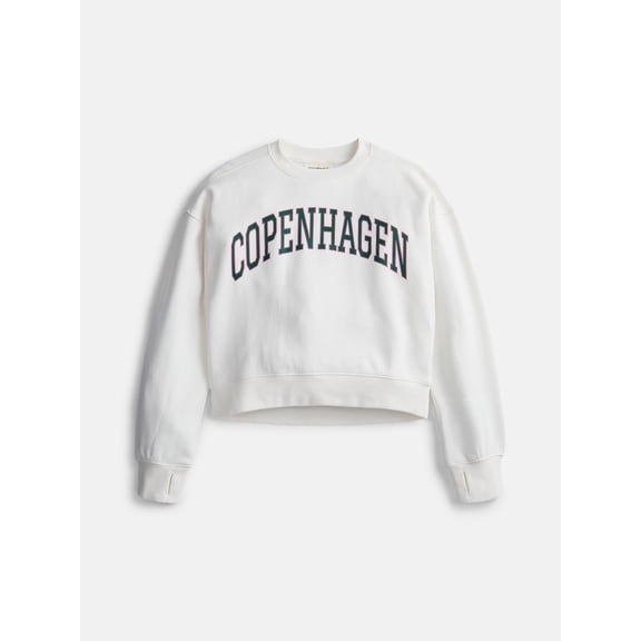 Weekend Academy Girls Graphic Print Fleece Sweatshirt, Sizes 4-18