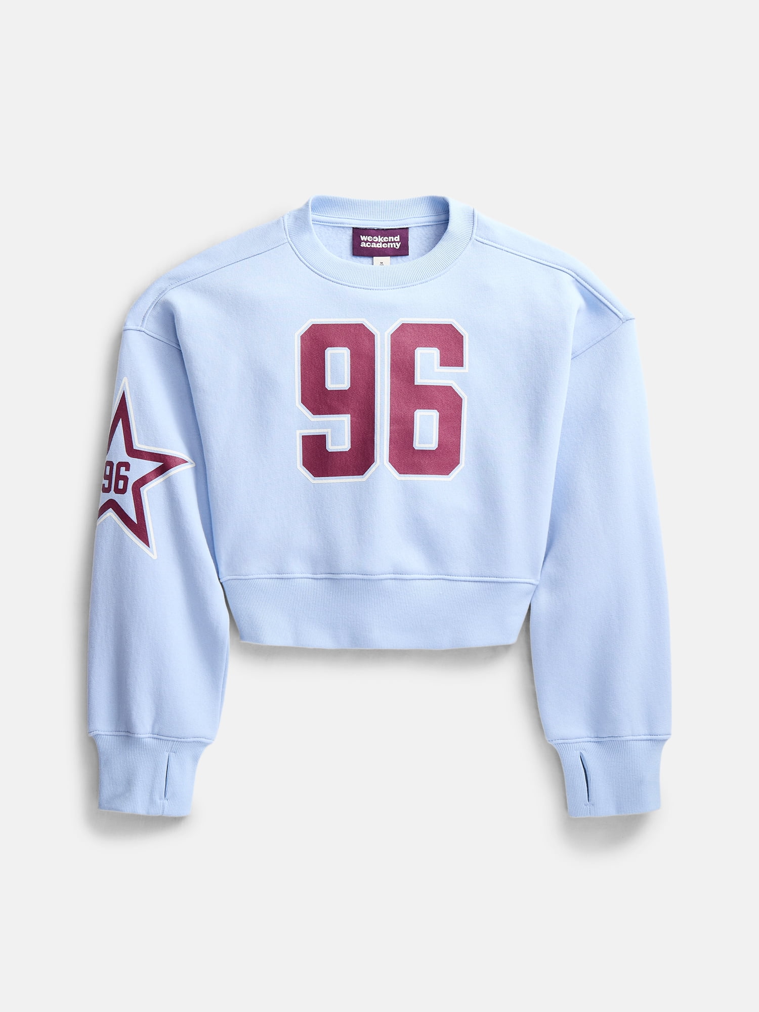 Weekend Academy Girls Graphic Print Fleece Sweatshirt, Sizes 4-18