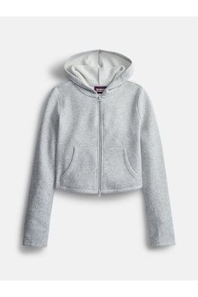 Girls Fitted Zip Up Fleece Hoodie, Sizes 4-18