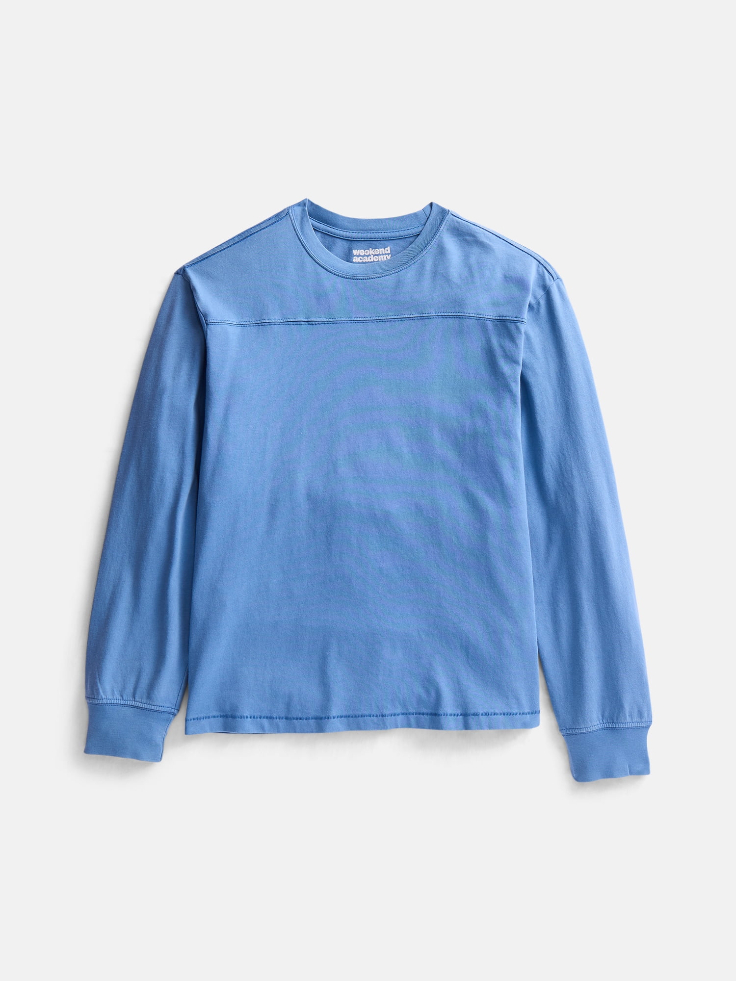 Weekend Academy Boys Football Yoke Tee with Long Sleeves, Sizes XS-XXL