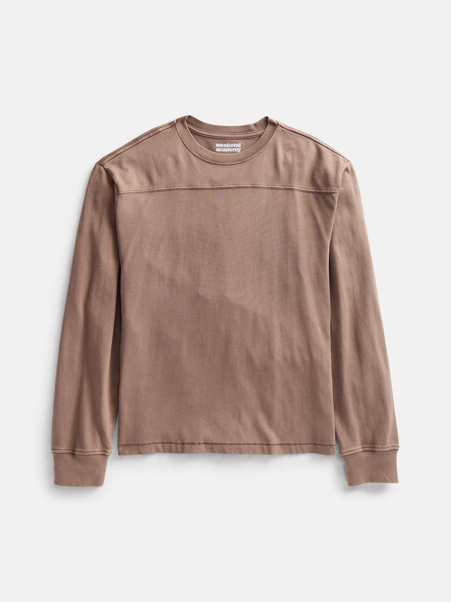 Weekend Academy Boys Football Yoke Tee with Long Sleeves, Sizes XS-XXL