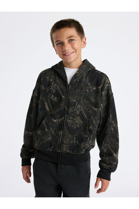 Boys Fleece Zip Up Hoodie, Sizes 4-18