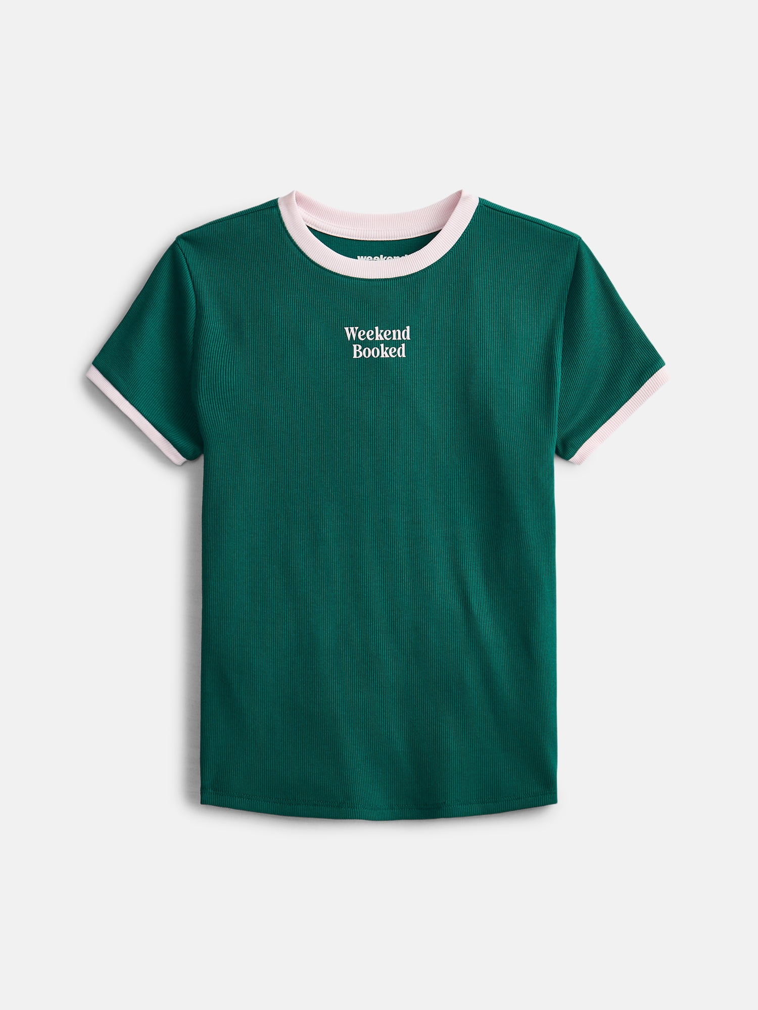 Weekend Academy Girls Graphic Baby Tee with Short Sleeves, Sizes 4-18