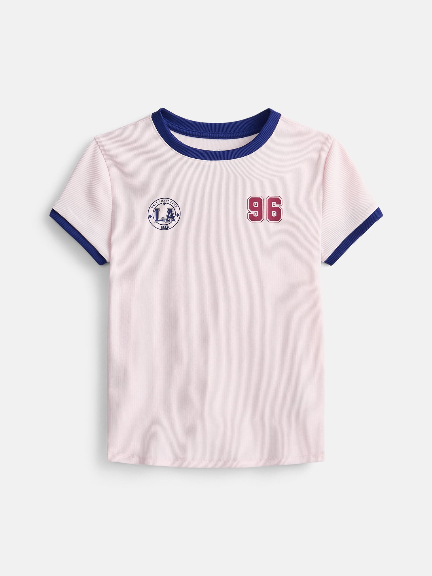 Weekend Academy Girls Graphic Baby Tee with Short Sleeves, Sizes 4-18