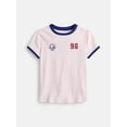 thumbnail image 1 of Weekend Academy Girls Graphic Baby Tee with Short Sleeves, Sizes 4-18, 1 of 3