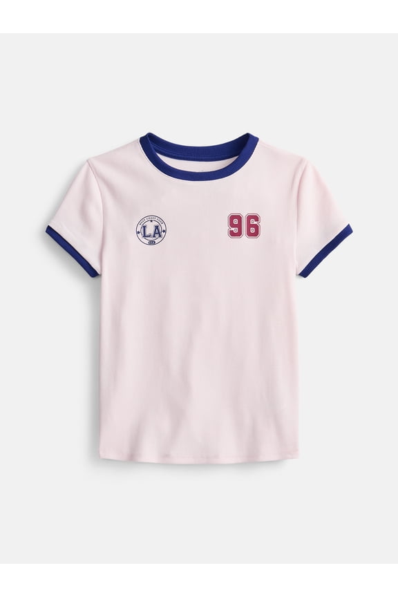 Short Sleeves Graphic Baby Tee, Sizes 4-18