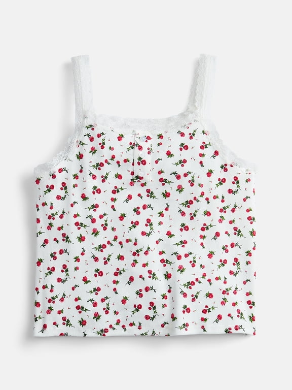 Girls Henley Tank Top, Sizes 4-18