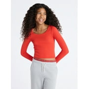 WEEKEND ACADEMY Girls Seamless Top with Long Sleeves, Sizes 4-18