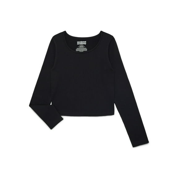 Weekend Academy Girls Seamless Top with Long Sleeves, Sizes 4-18
