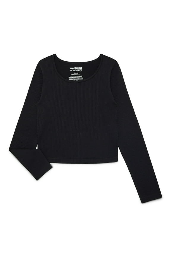 Girls Seamless Top with Long Sleeves, Sizes 4-18