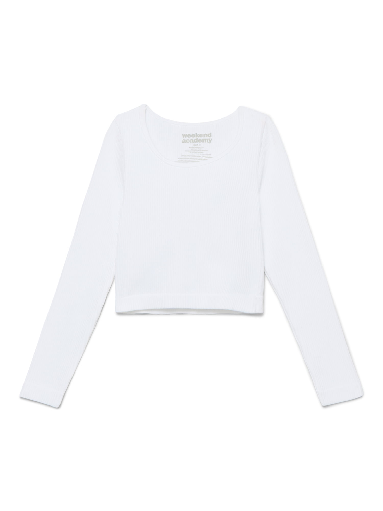 Weekend Academy Girls Seamless Top with Long Sleeves, Sizes 4-18