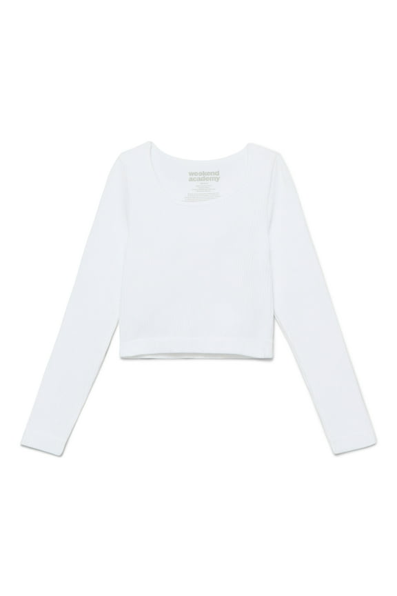 Girls Seamless Top with Long Sleeves, Sizes 4-18